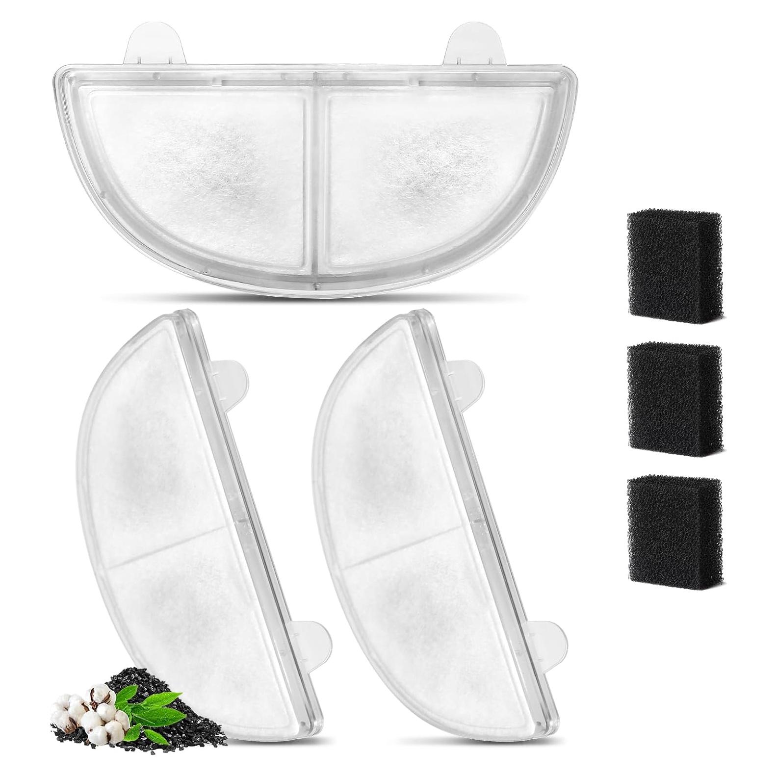 Paquete de 3 Filtros de Reemplazo ZEKIRY para Fuente de Agua Gatos