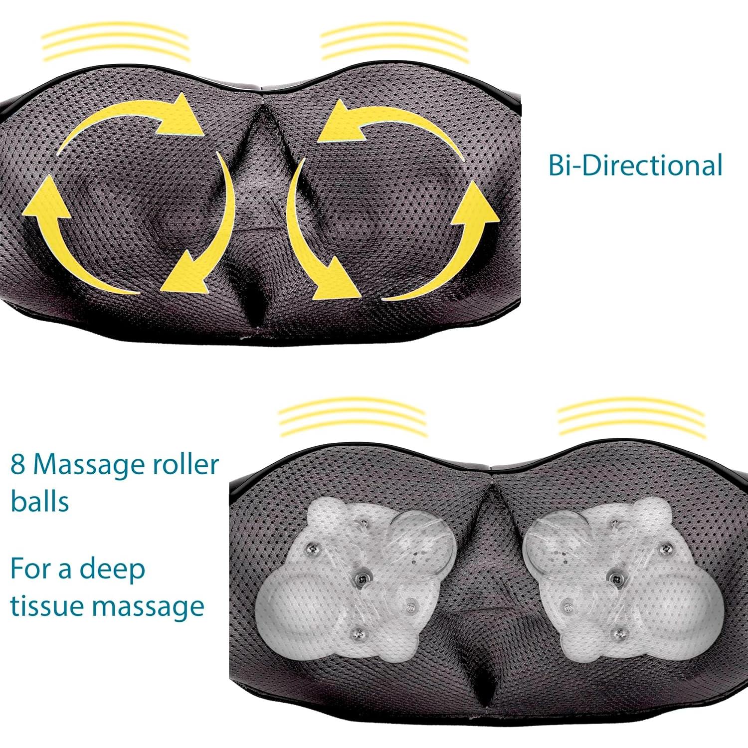 Masajeador Shiatsu InvoSpa TE-889 con Calor y 8 Bolas