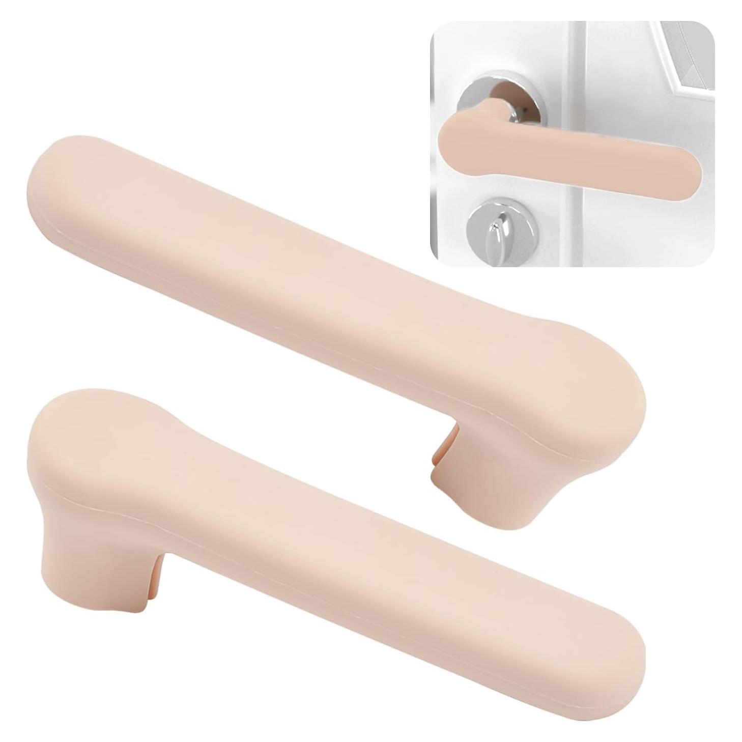 Cubiertas de Manija de Puerta de Silicona UFURMATE Albaricoque 2 Pzas