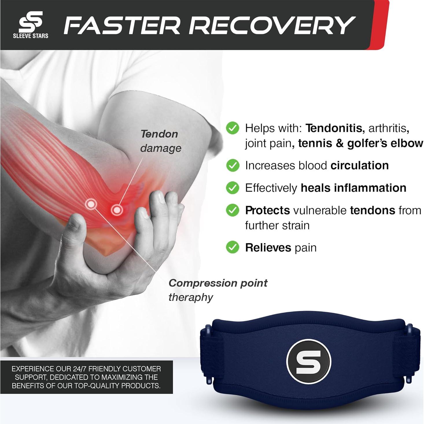 Faja de Soporte para Codo Sleeve Stars, Alivio Tendinitis