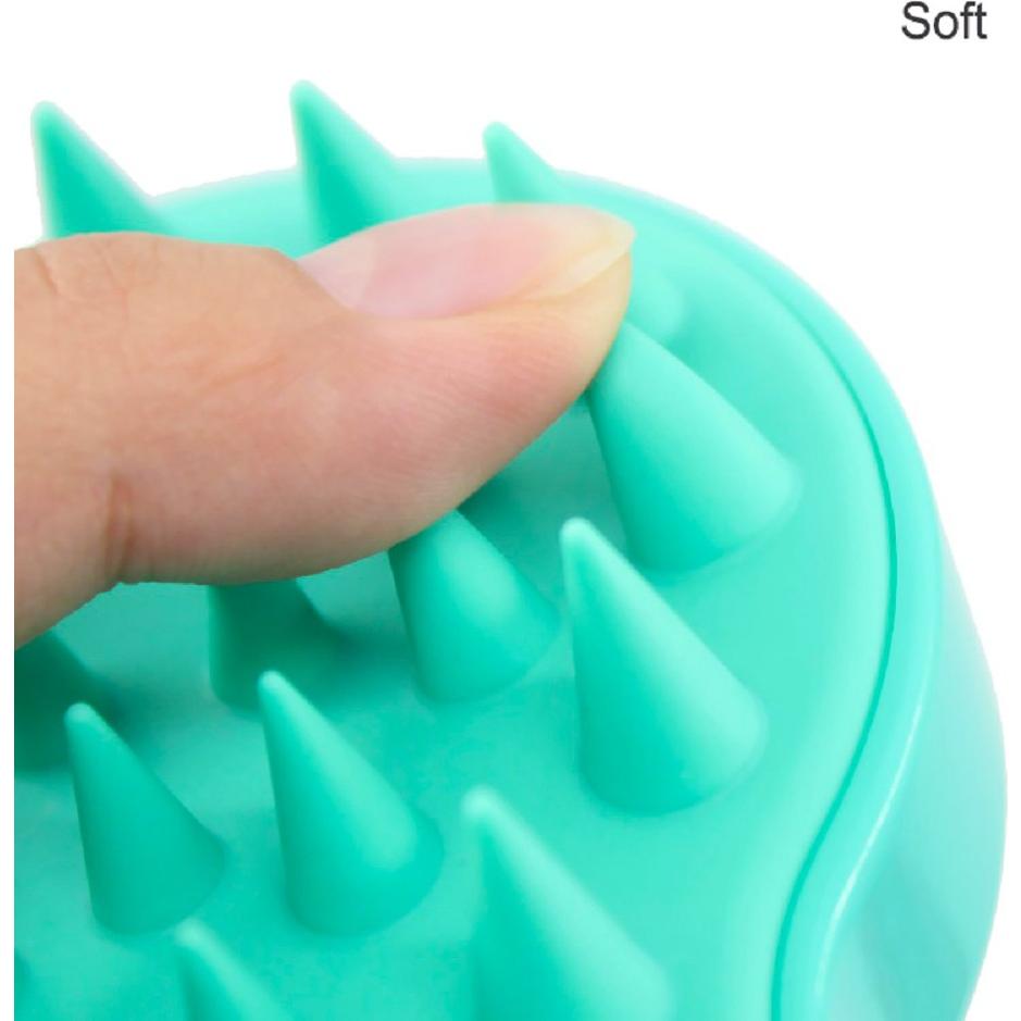 Cepillo Masajeador Cuero Cabelludo MAXSOFT Verde Claro