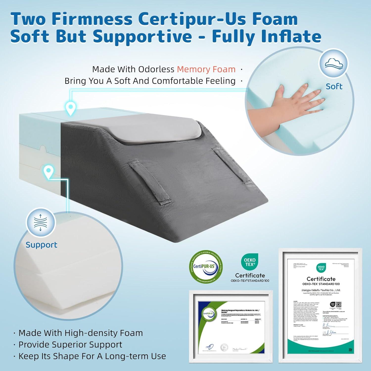 Almohada de Elevación de Piernas LOFE Ajustable 6 Alturas