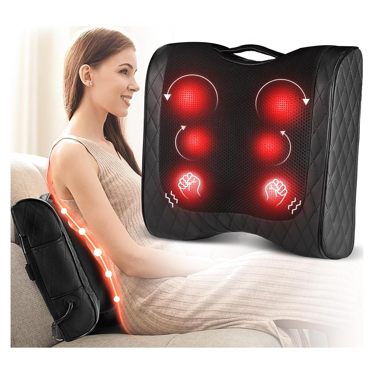 Masajeador de Espalda Boriwat R9 2-en-1 con Calor y 3 Intensidades