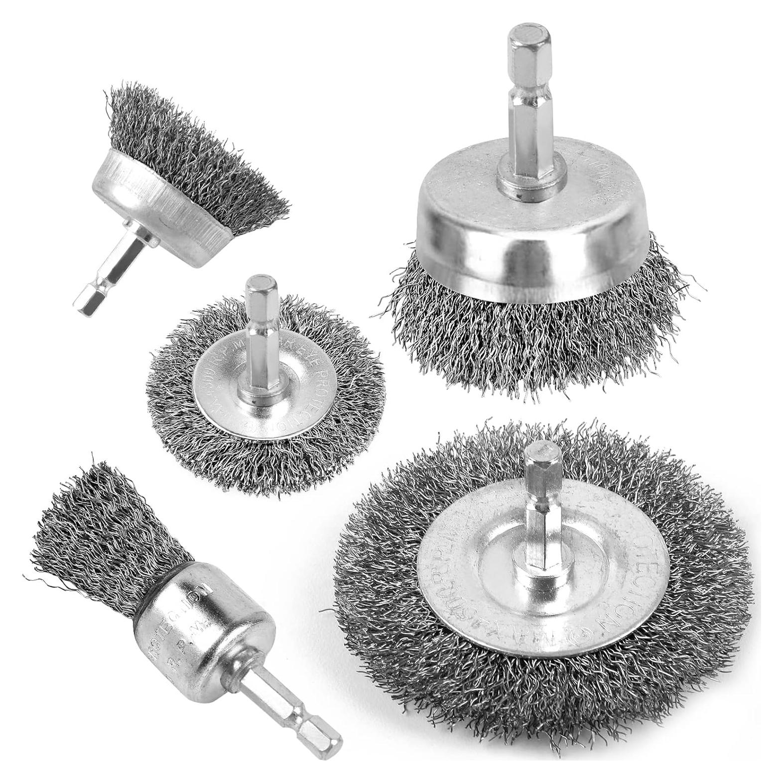 Juego de Cepillos de Alambre para Taladro Romeda - 5 Piezas
