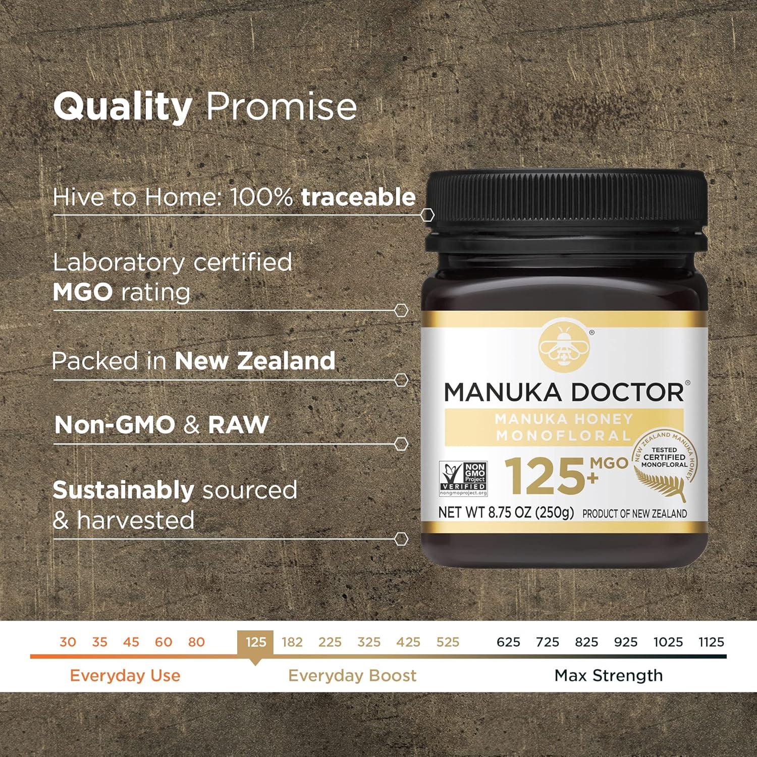 Miel de Manuka Monofloral Manuka Doctor MGO 125+ 247.5g