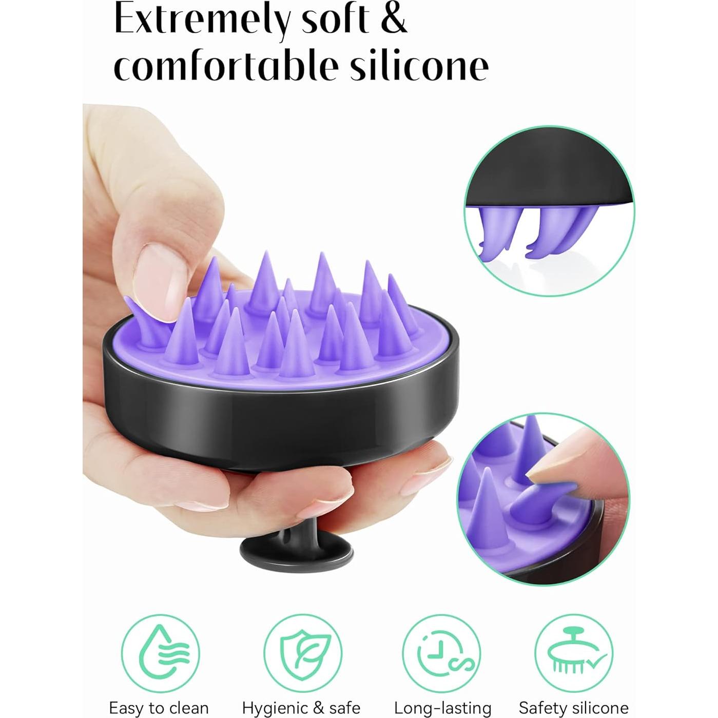 Masajeador de Cuero Cabelludo HEETA HP004DV Negro Suave