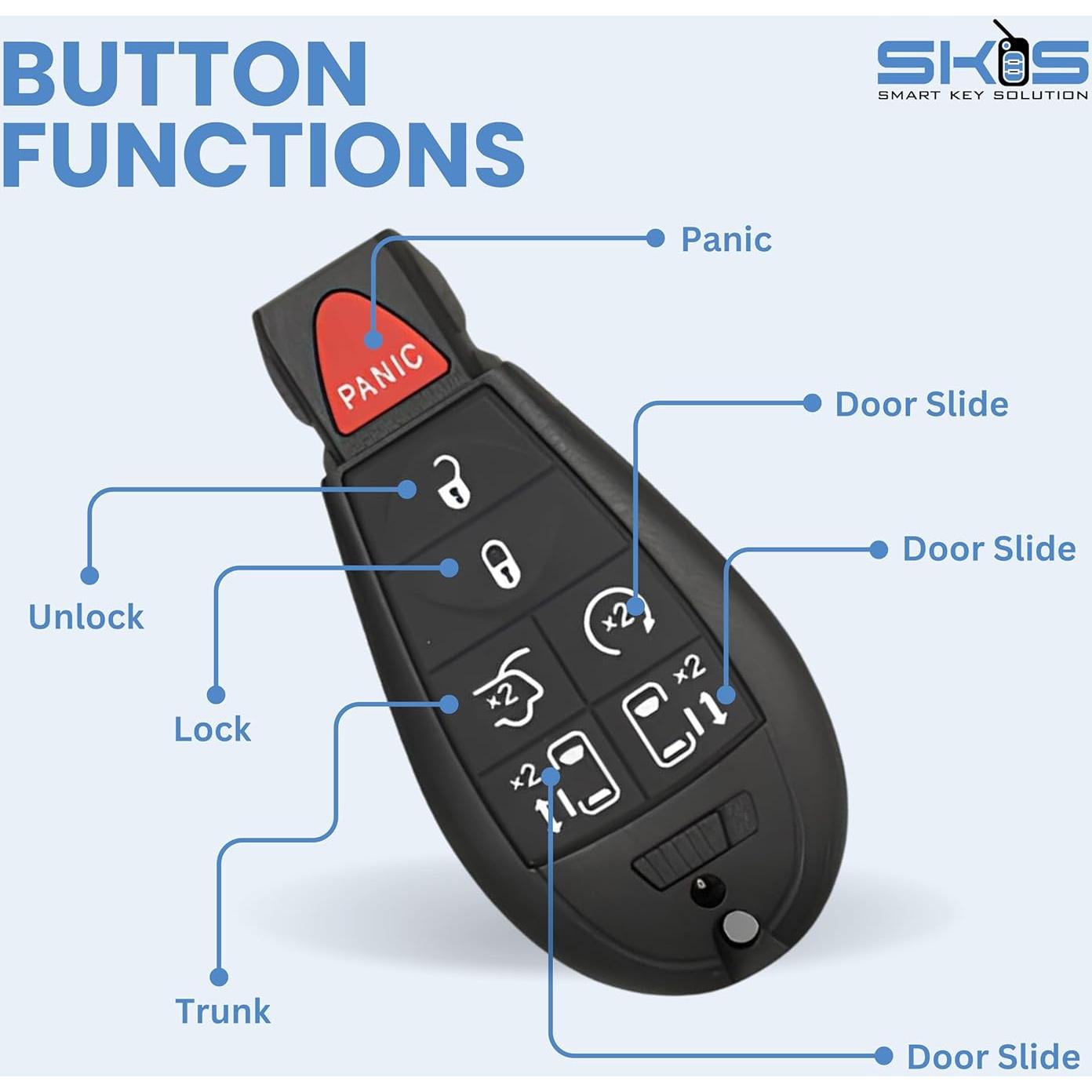Control Remoto de Entrada Sin Llave Chrysler Dodge 2008-2018