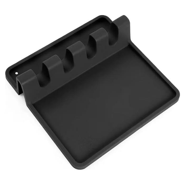 Reposaplatos de Silicona Pudaxiaaa Resistente al Calor Negro