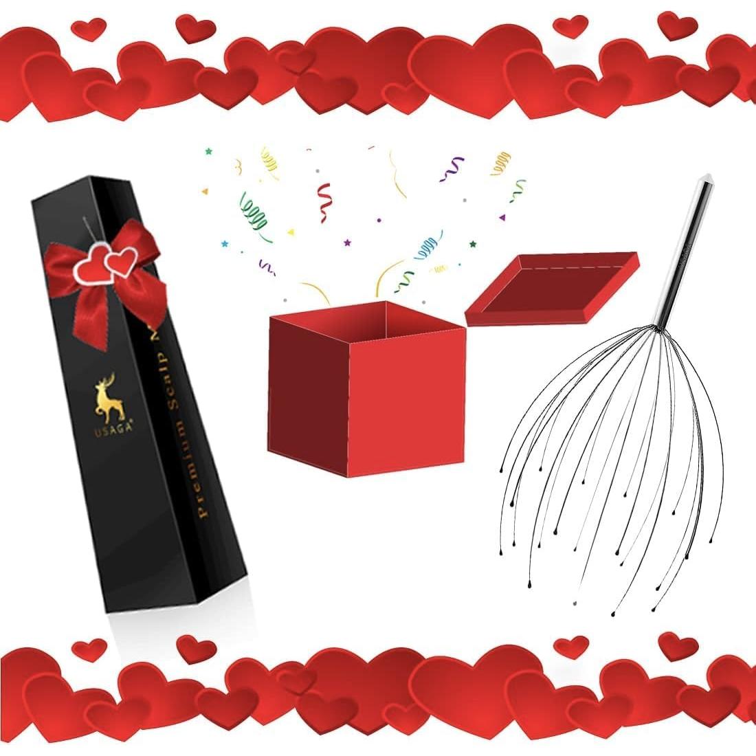 Masajeador de Cabeza USAGA 20 Dedos Plateado para Relajación