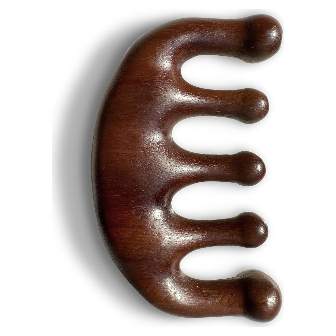 Masajeador de cuero cabelludo Cureder de madera 100% natural