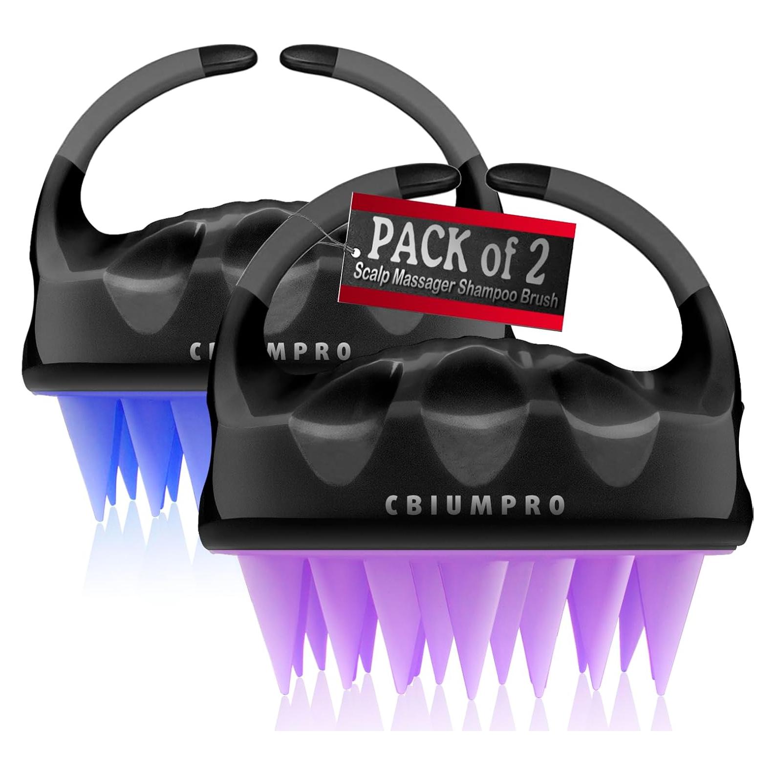 Cepillo Masajeador Cbiumpro 2 Pack Exfoliador Cuero Cabelludo