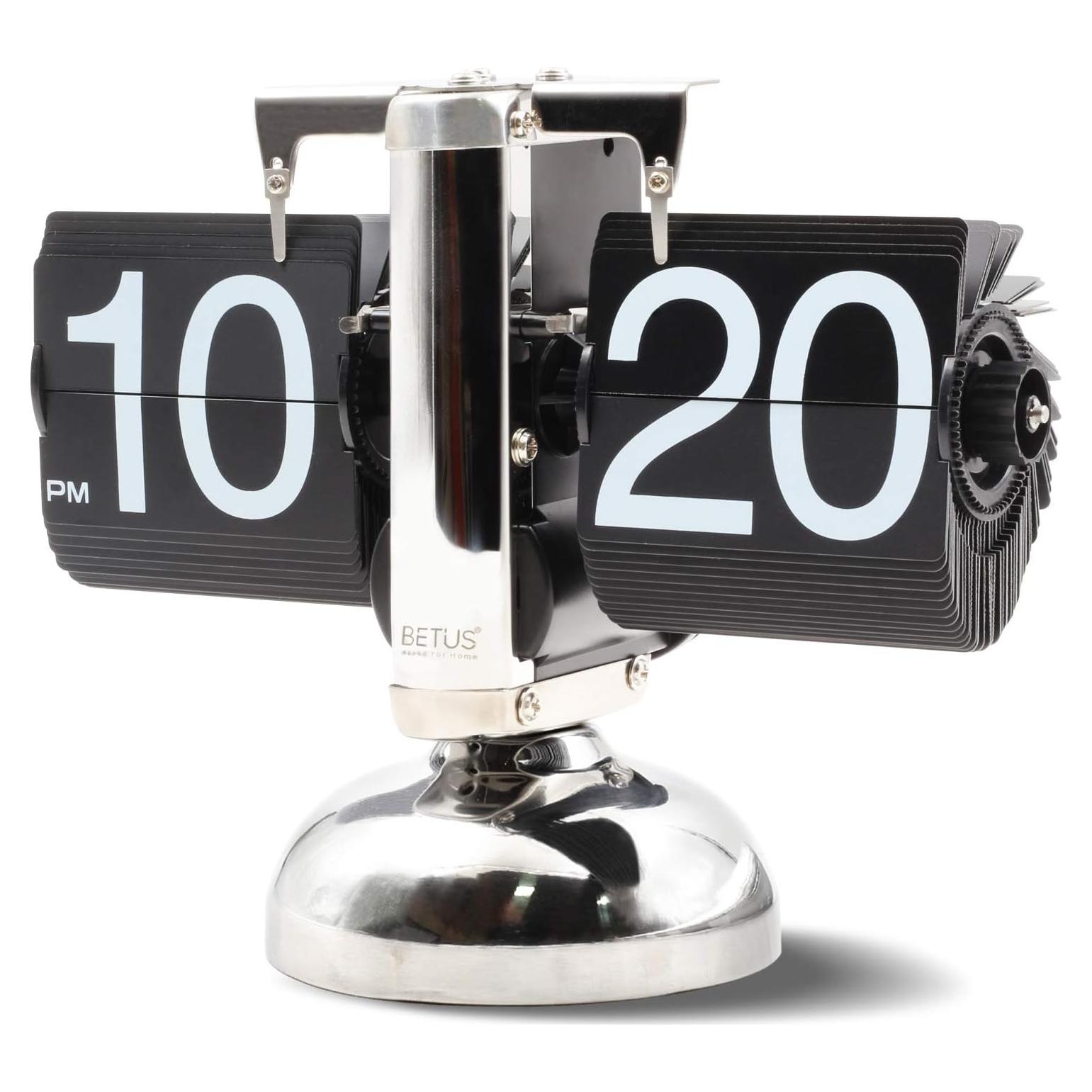 Reloj de Mesa Betus Flip Retro Mecánico Digital 20.3x16.5cm Negro