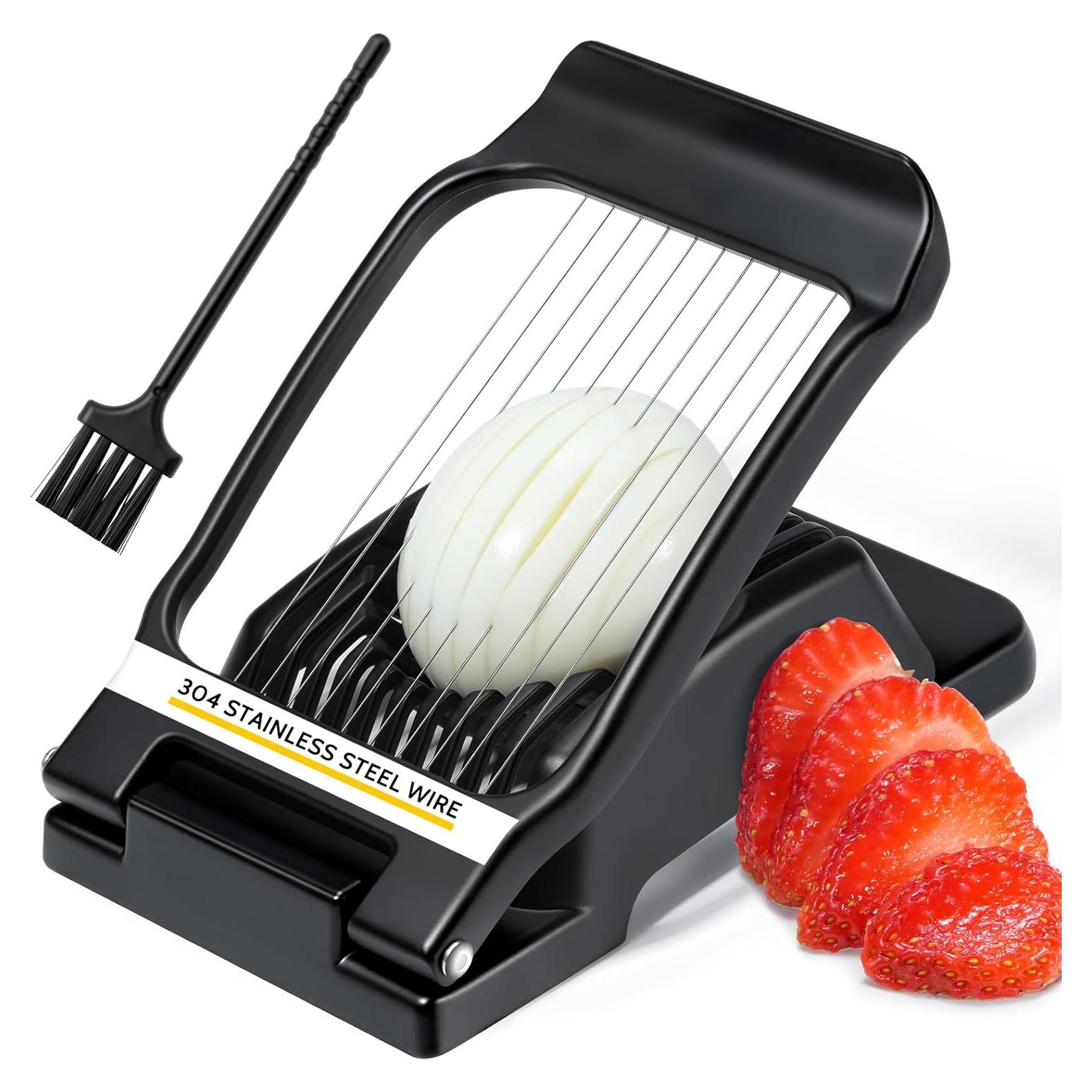 Cortador de Huevos Sopito de Acero Inoxidable 13cm Negro