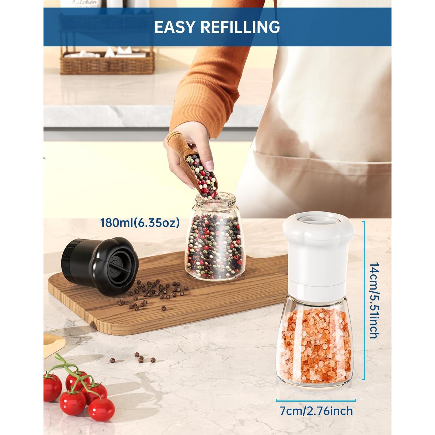 Juego de Molinillos de Sal y Pimienta CIRCLE JOY 180ml Manual