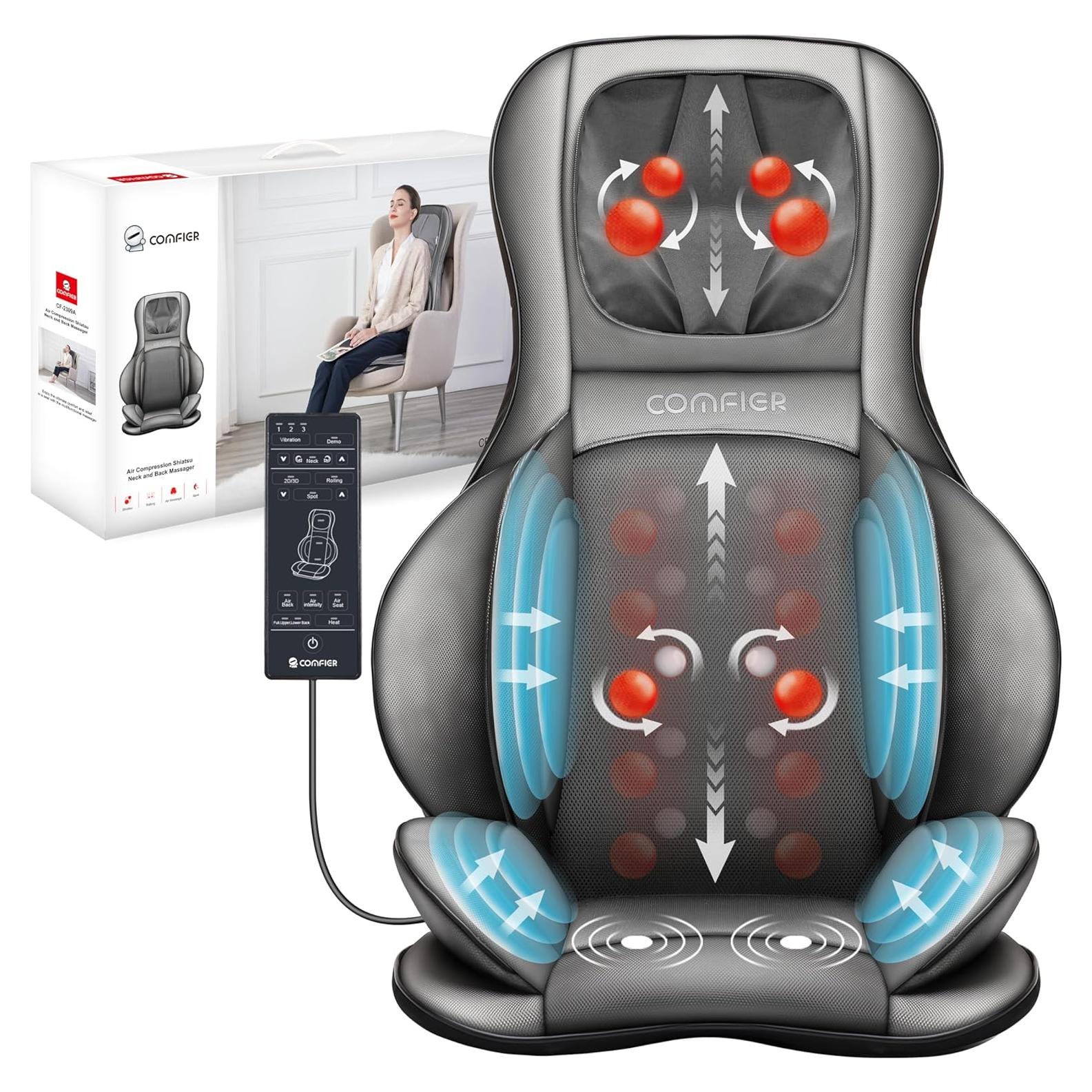 Silla Masajeadora COMFIER CF-2307A con Calor y Shiatsu