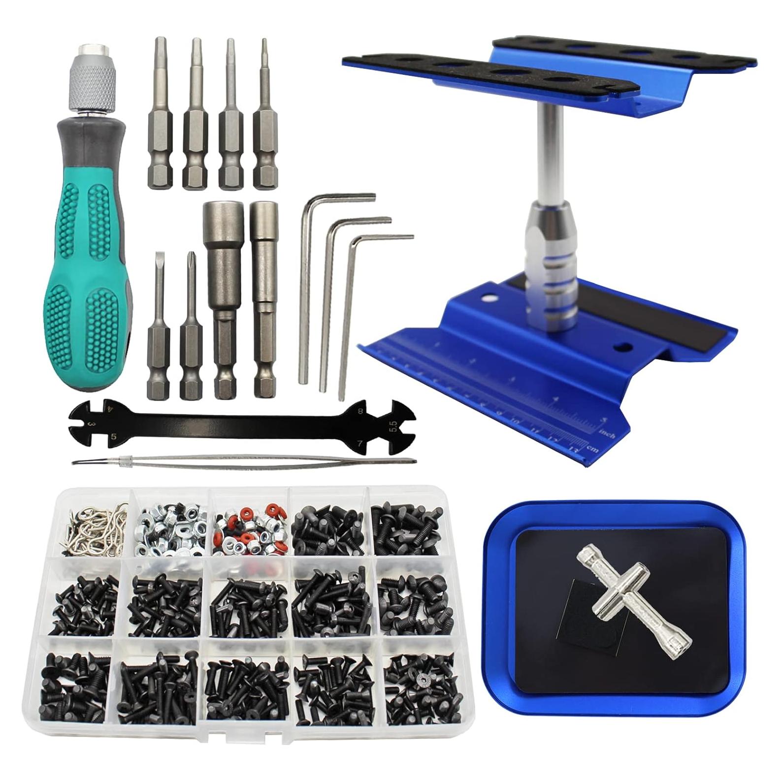 Juego de herramientas RC Lelut 523 Piezas para coches 1/8 a 1/18