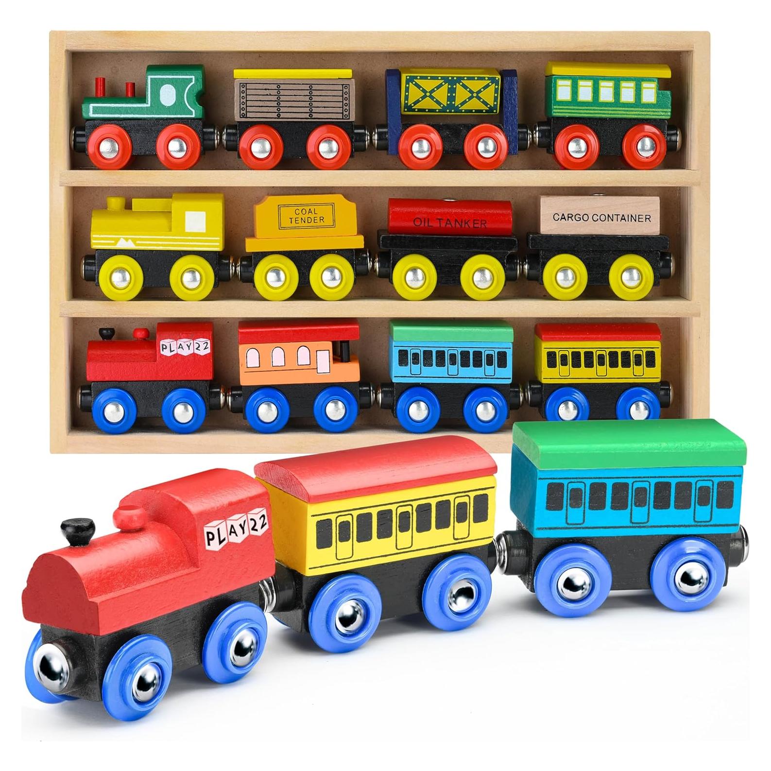 Juego de tren de madera 12 PCS - Play22 - Magnético educativo