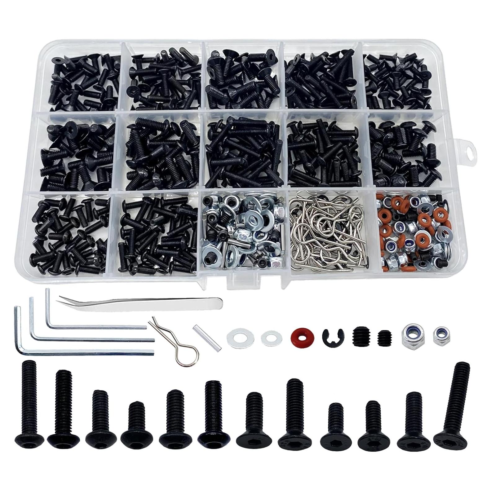 Kit de Tornillos RC 520 Piezas Metal Traxxas Axial Arrma