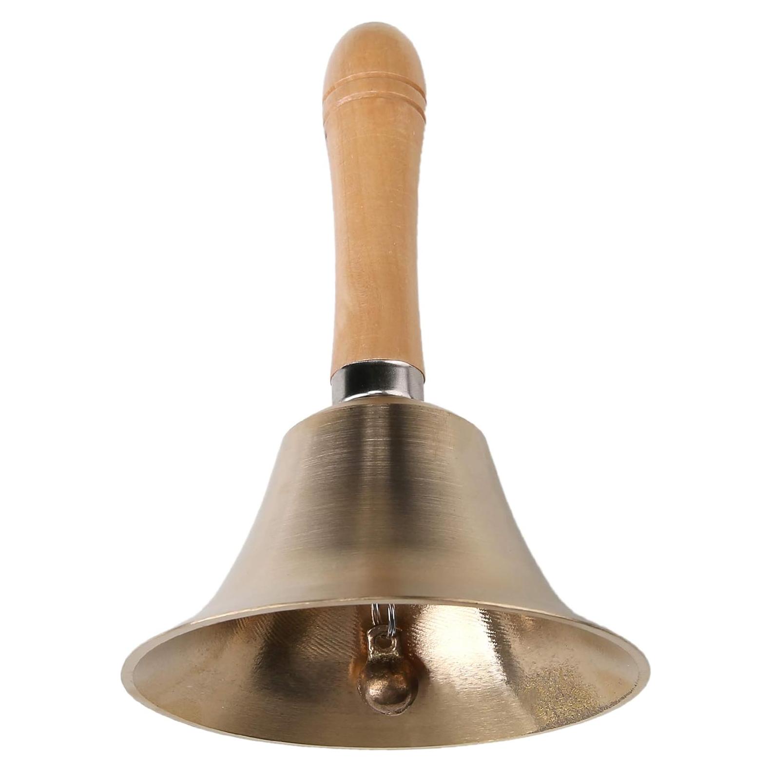 Campana de Mano de Latón Sólido 8 cm Oro