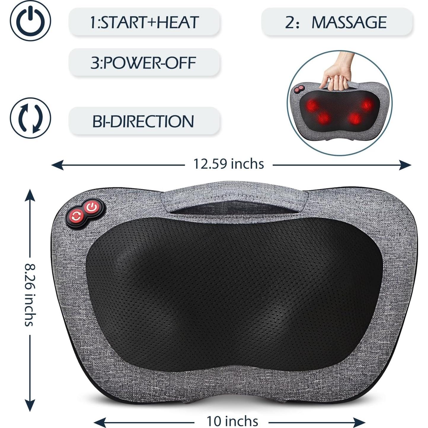 Masajeador de Espalda Shiatsu VIKTOR JURGEN 3D con Calor