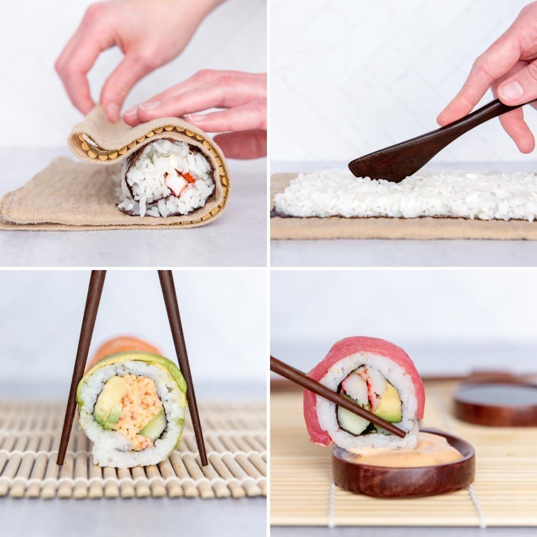 Kit de Sushi HEKAMOVE 10 Piezas Ecológico de Madera