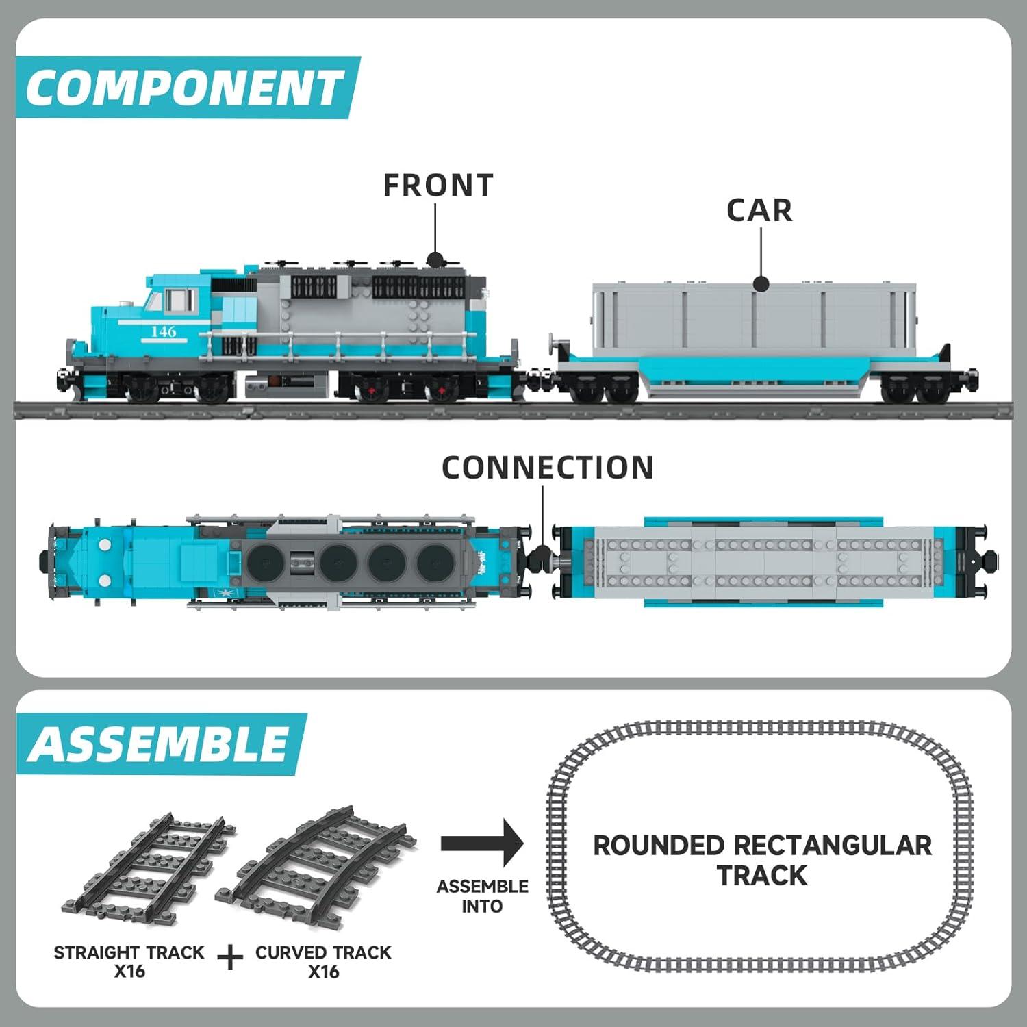 Juego de Bloques de Tren Motorizado Chenghai 1078 Piezas