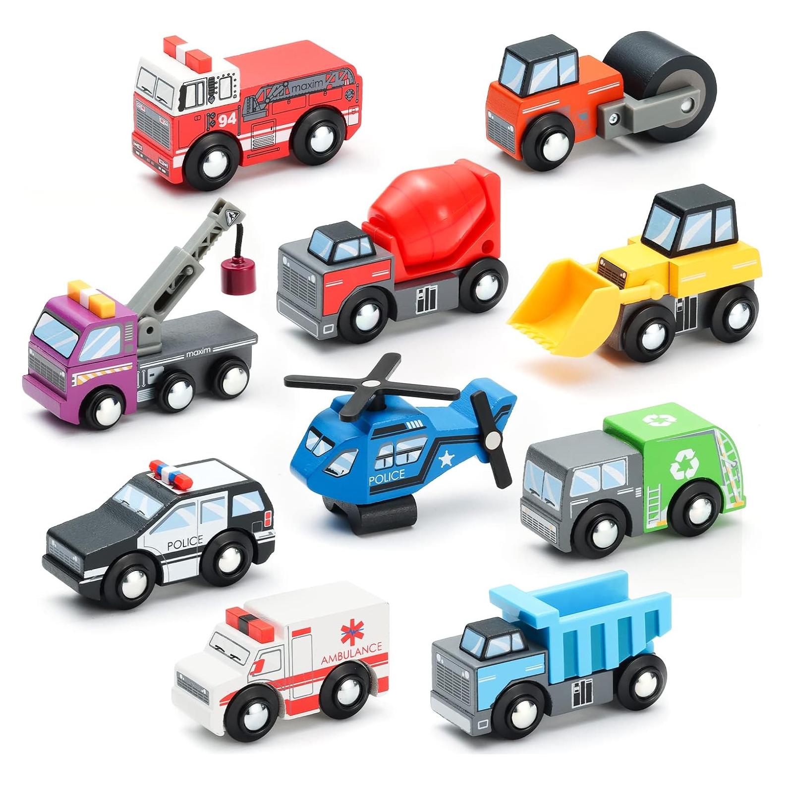 SainSmart Jr. Set de 10 Coches de Madera para Niños