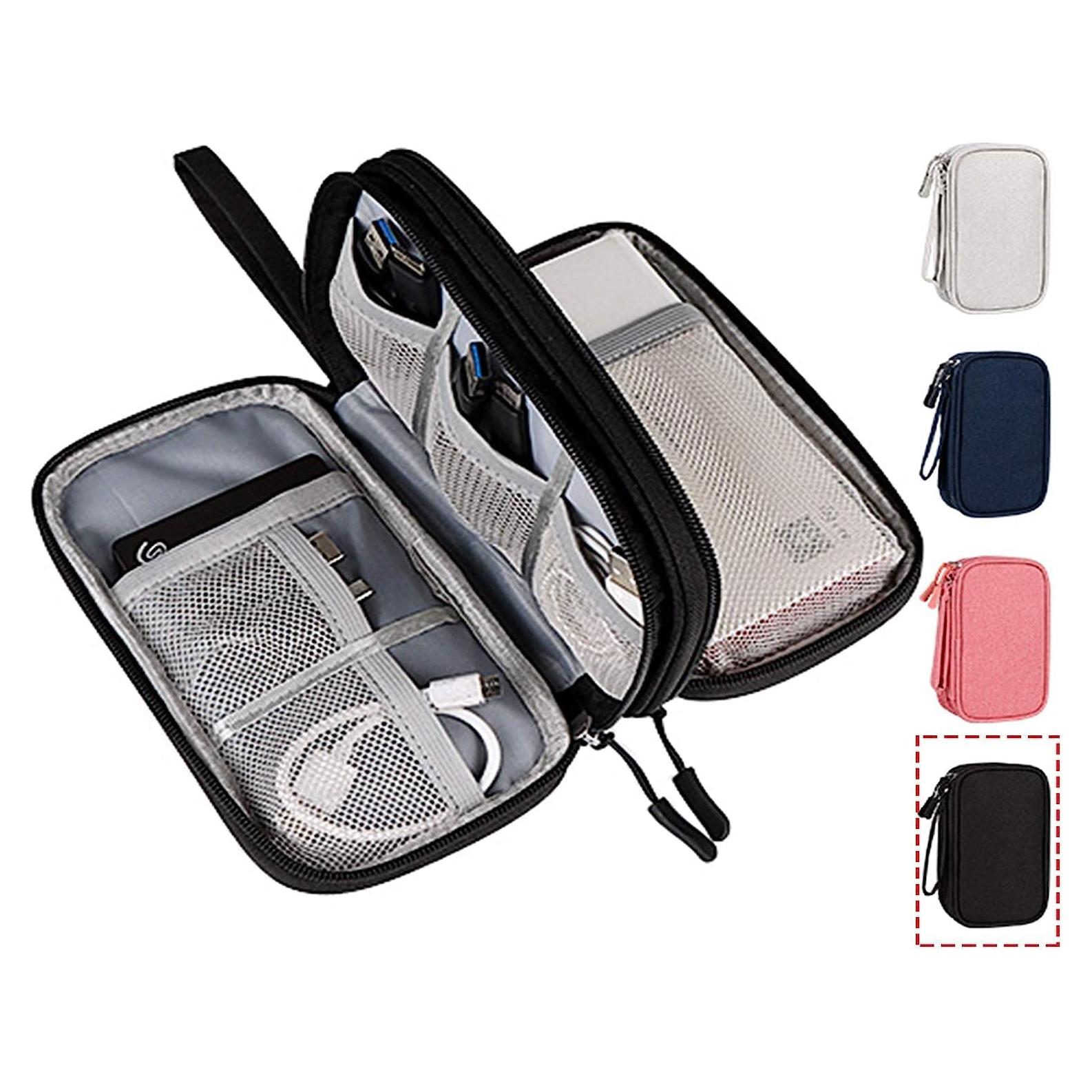 Organizador Electrónico CAOODKDK Doble Capa Negro 19x11cm