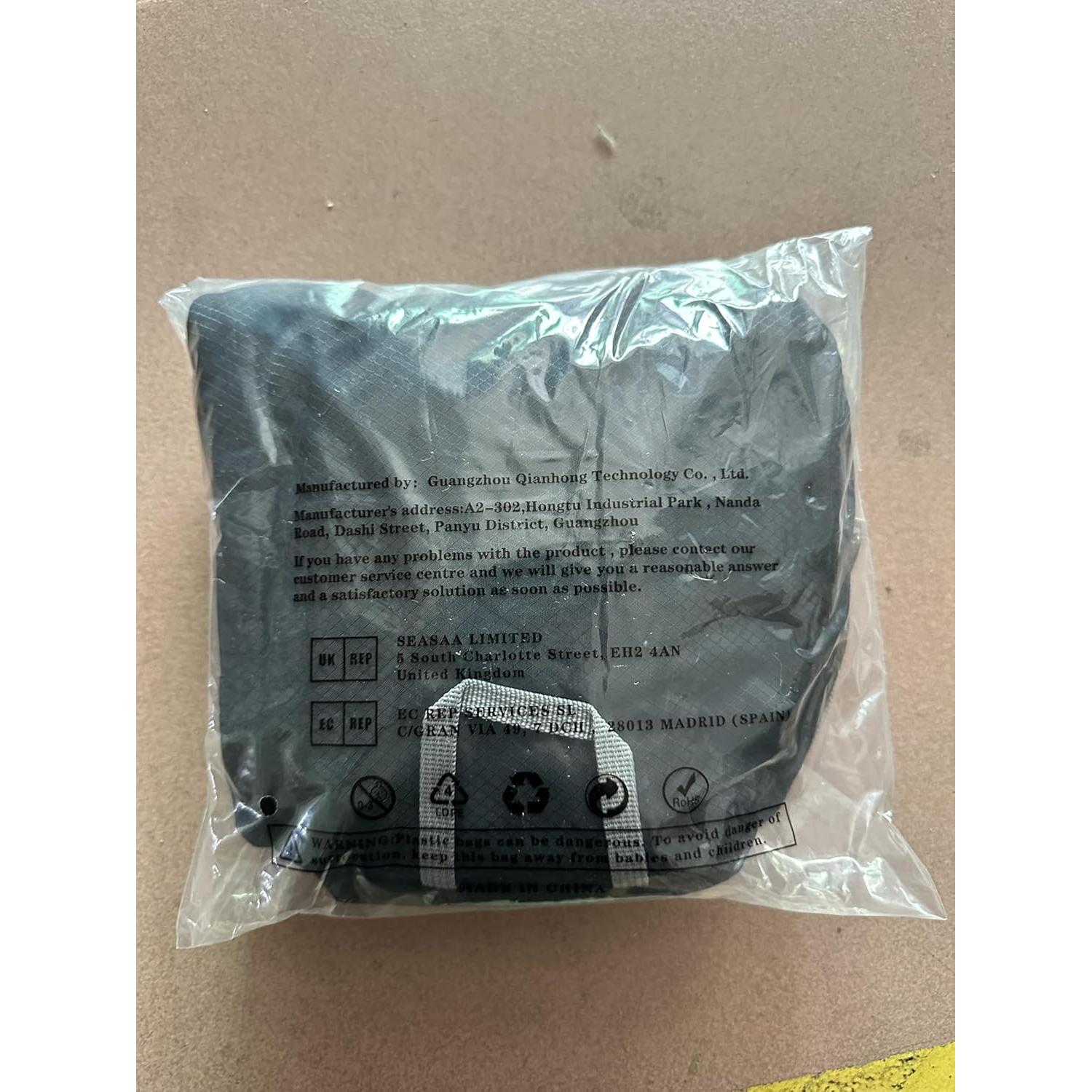 Mochila Plegable Ligera ZOMAKE 35L Impermeable Negro