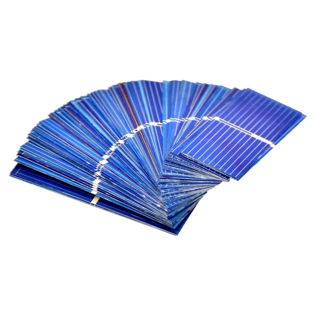 100pcs Celdas Solares AOSHIKE 52x19mm 0.5V 400mA DIY