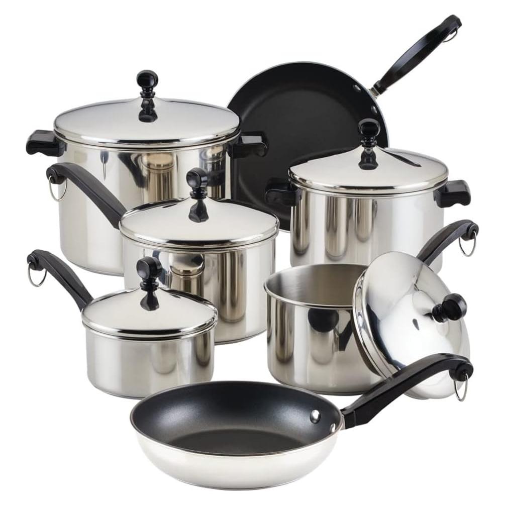 Juego de Ollas y Sartenes Farberware Classic 15 Piezas