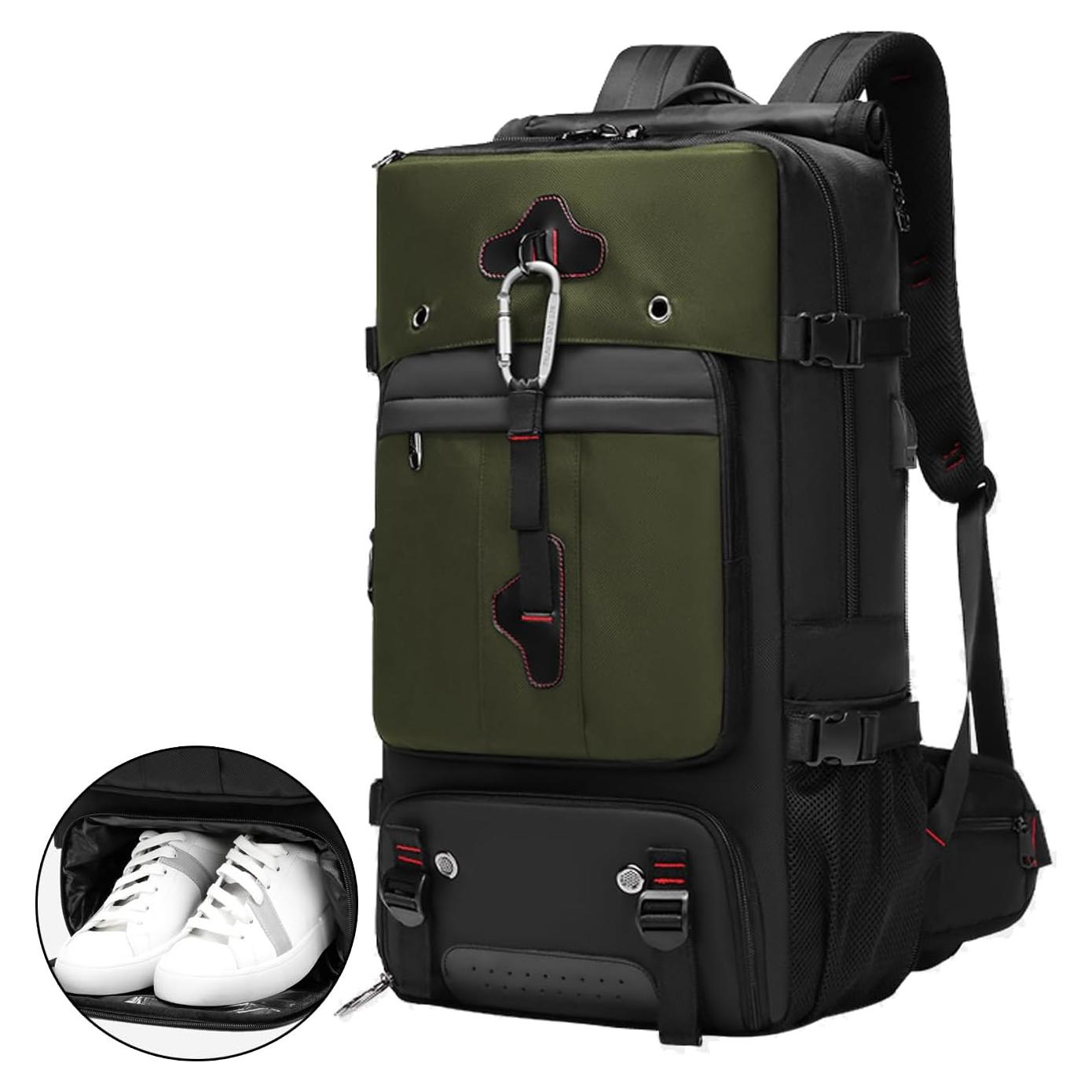 Mochila de Viaje Expandible TB-GR 55L con Cargador USB