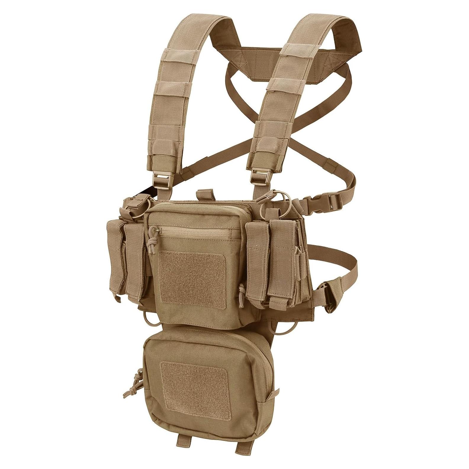 Chaleco Táctico REEBOW GEAR Marrón con Bolsillos