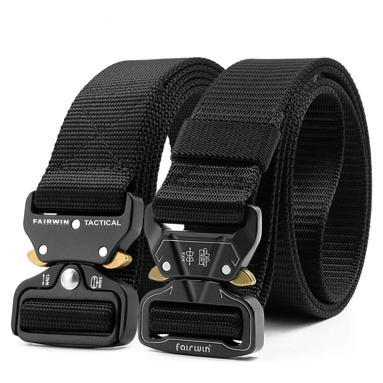 Cinturón Táctico Fairwin para Hombre, 2 Piezas, Nylon 3.8 cm