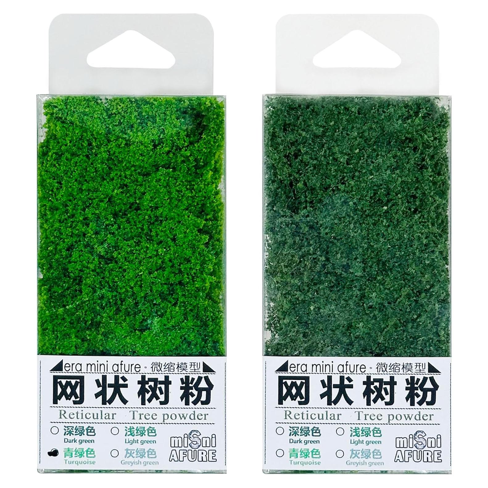 Polvo de Árbol Realista Attuslla 40g Verde Lima y Oscuro