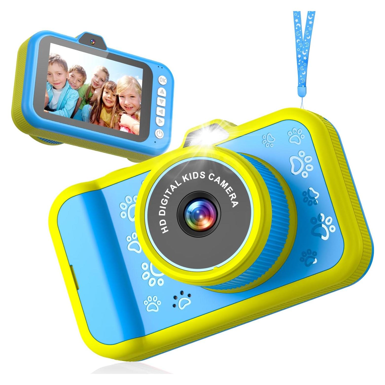 Cámara Digital para Niños Usteetic M9 48MP 3.5" Pantalla Azul