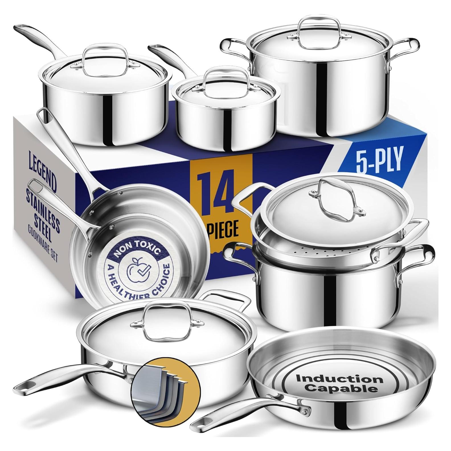 Juego de Utensilios de Cocina Legend | 14 Piezas Acero Inoxidable