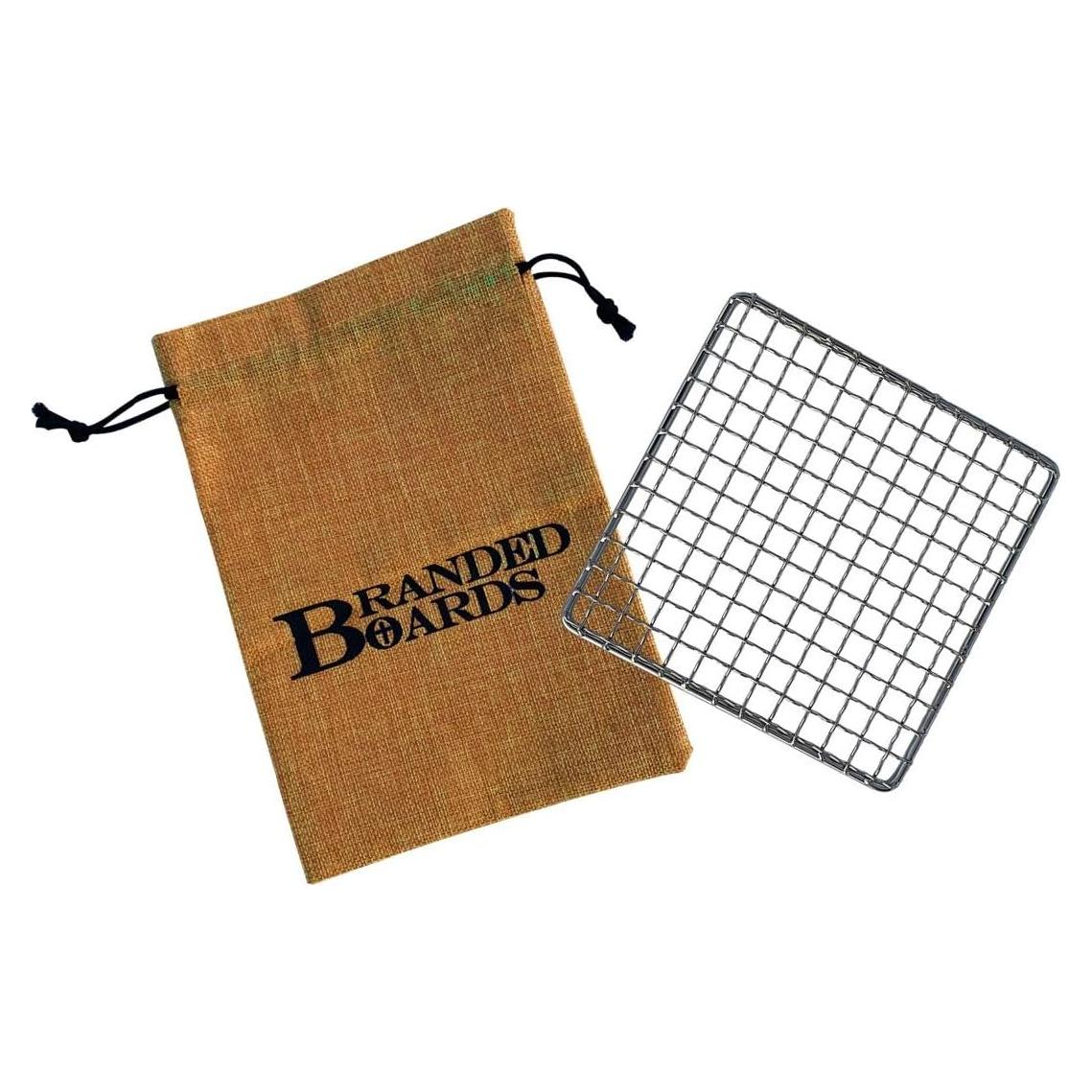 Parrilla BBQ Portátil Branded Boards Acero Inoxidable 15x15cm