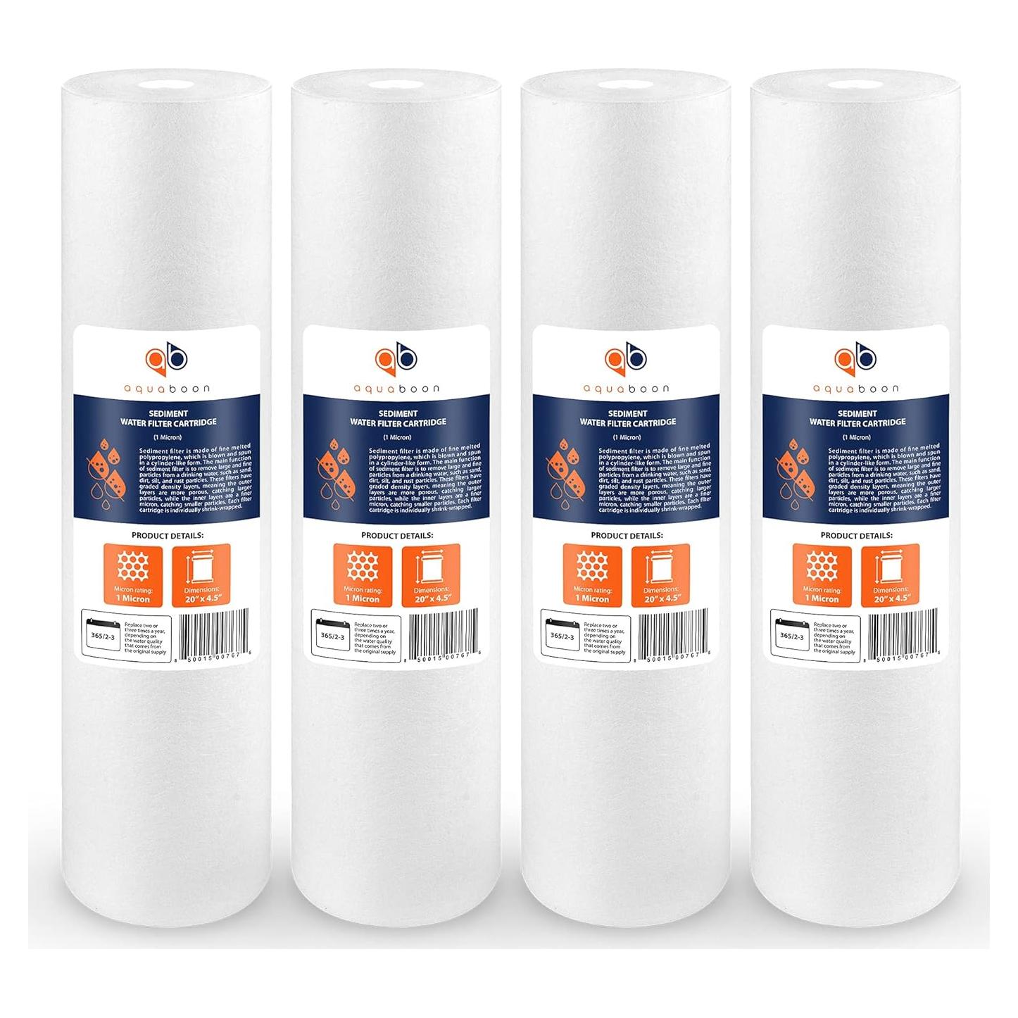 Filtro de Agua de Sedimentos Aquaboon 20" x 11.4 cm - 4 Unidades