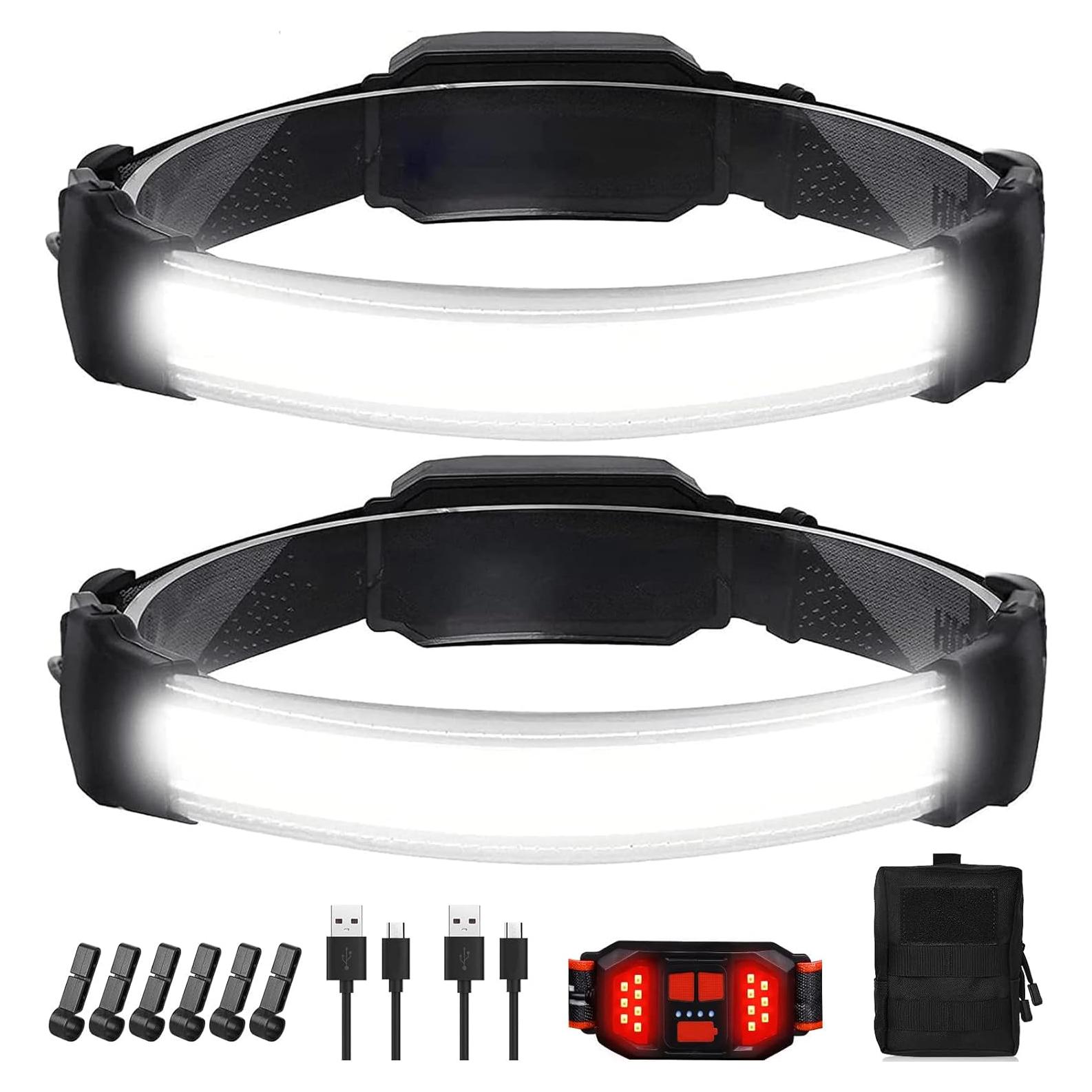 Linterna Frontal BZYUY Recargable 1500 Lúmenes 6 Modos