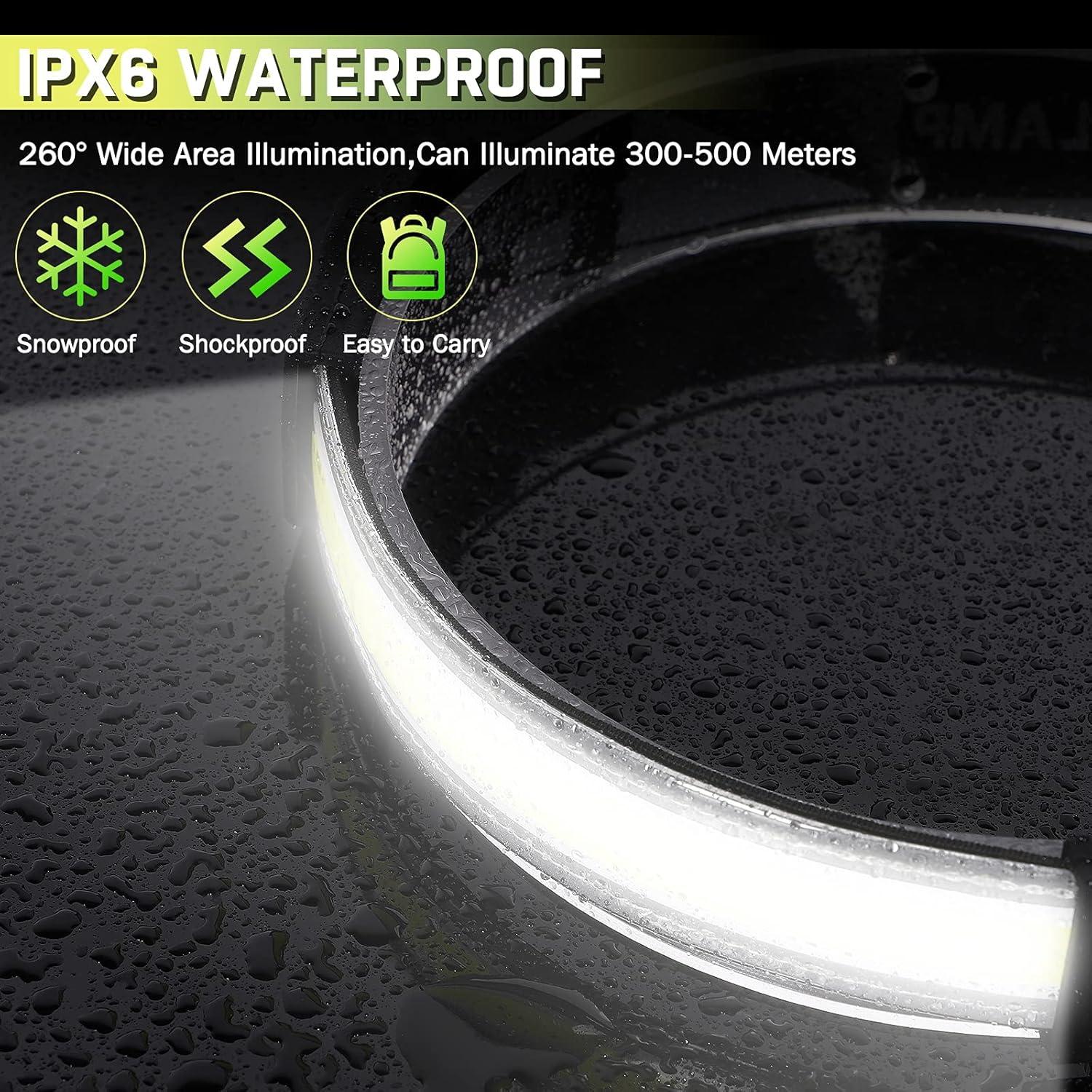 Linterna Frontal BZYUY Recargable 1500 Lúmenes 6 Modos