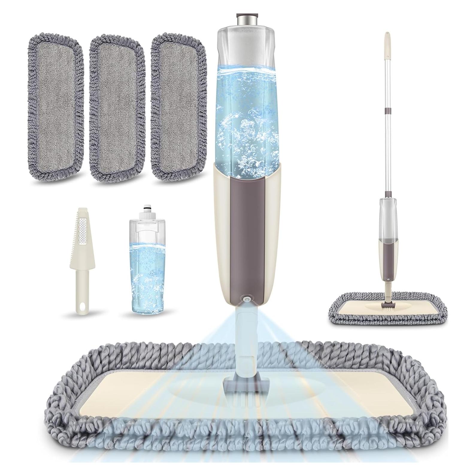 Mopa Húmeda con Spray MEXERRIS - Microfibra 3 Almohadillas