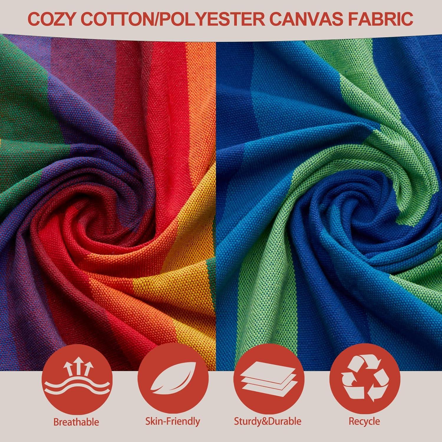 Hamaca JoyView Individual Algodón 200x100 cm Rayas Color