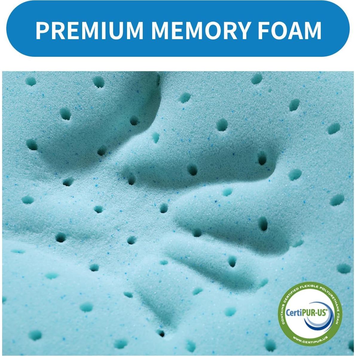 Almohada Ajustable LOFE Espuma con Memoria 3.05 cm Azul