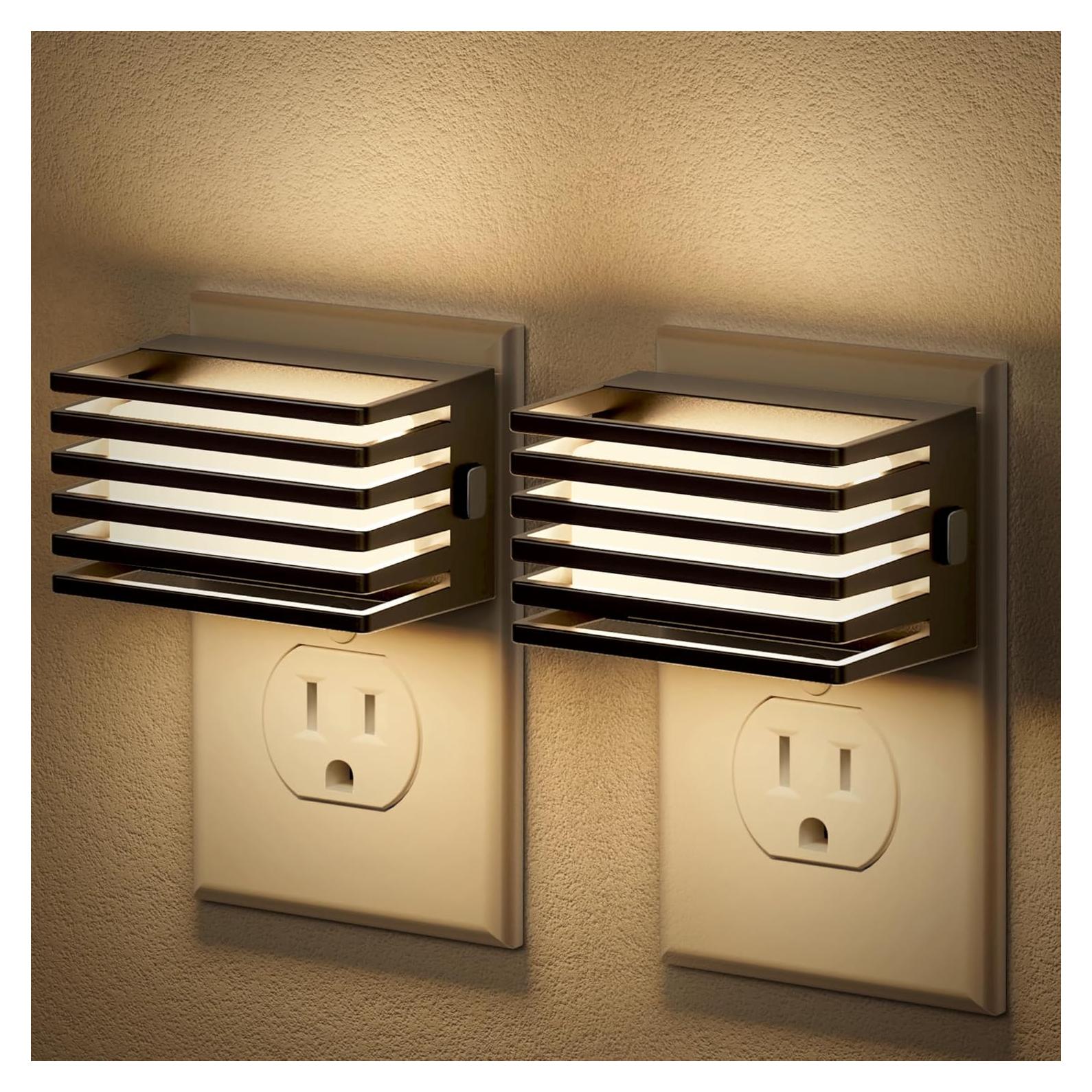 Luz Nocturna LED JandCase 2 Piezas con Sensor y Brillo Ajustable