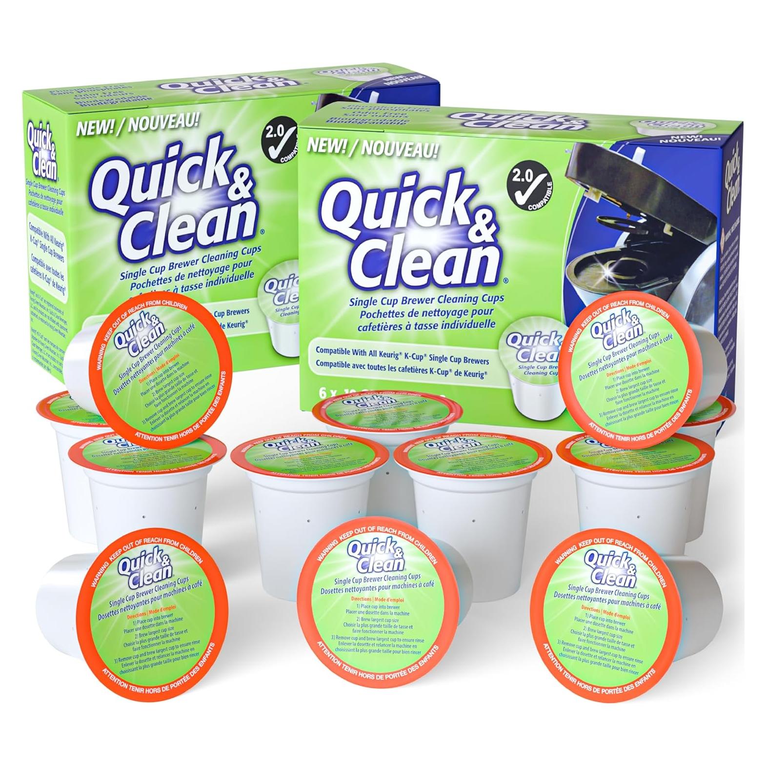 Cápsulas de Limpieza Rápido y Limpio para Keurig - 12 Unidades