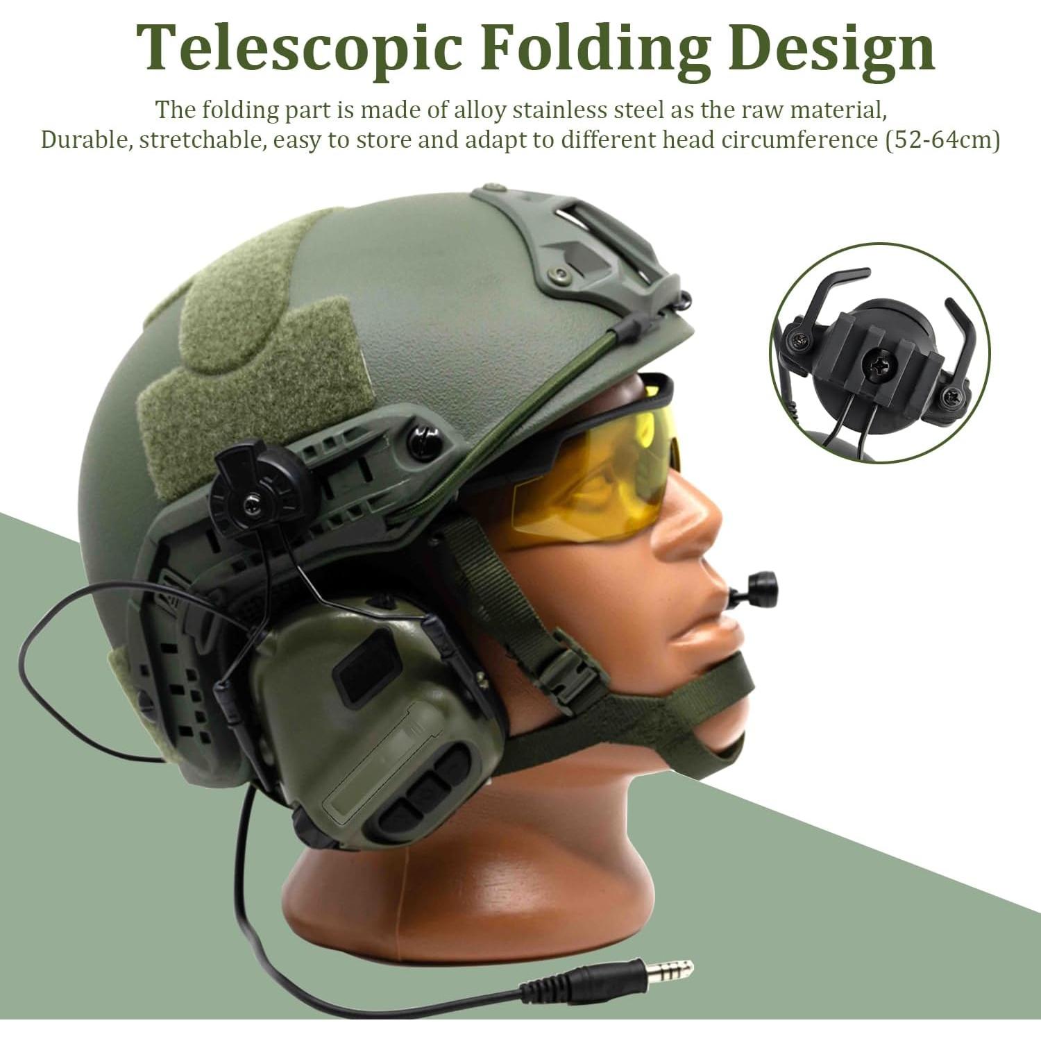 Auricular Táctico Buiishu MGS-S4S-HIW389 Verde OD