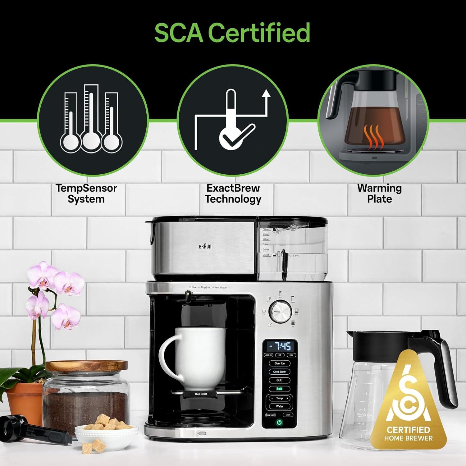 Cafetera Braun MultiServe Plus 10 Tazas con Agua Caliente