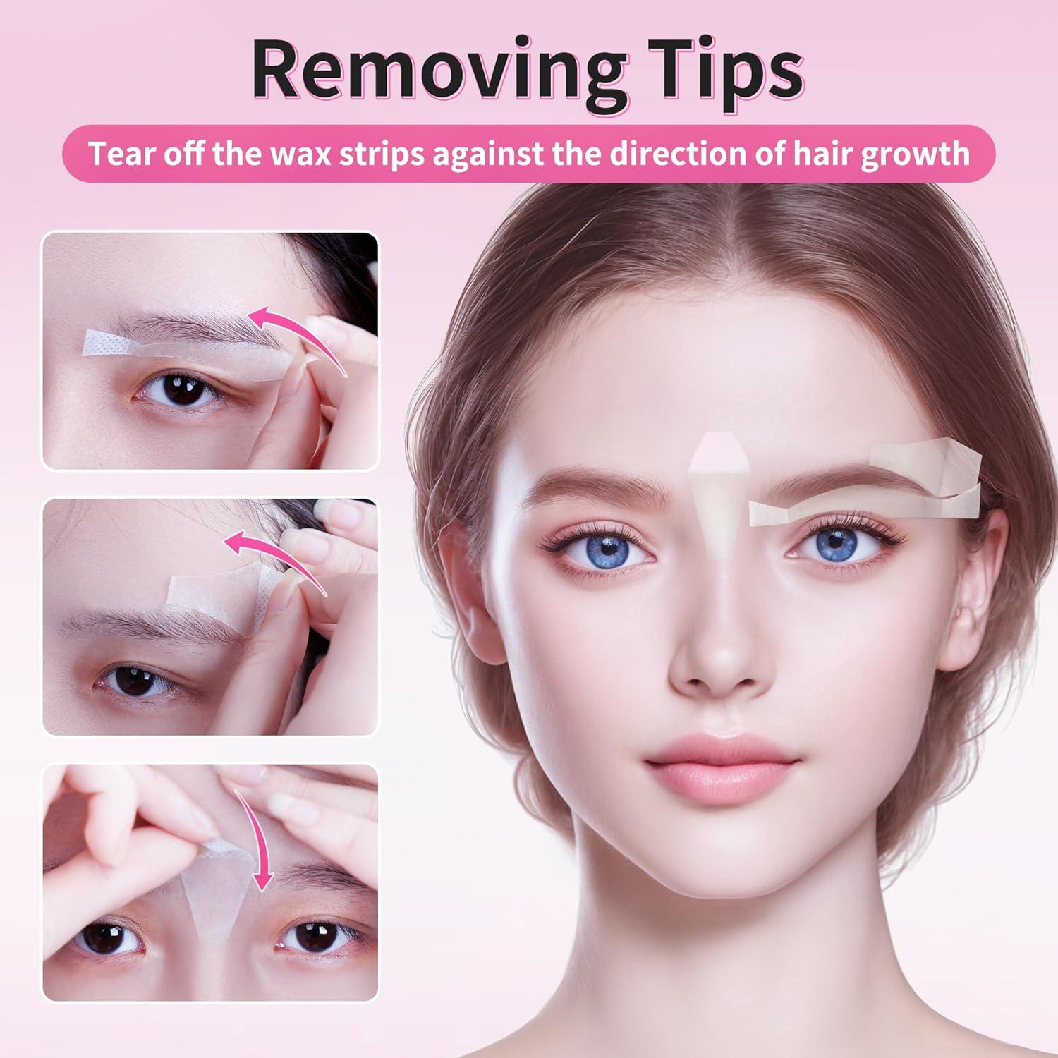 Kit de Cintas de Cera Beauty7 para Piel Sensible - 24 Cintas y 4 Toallitas