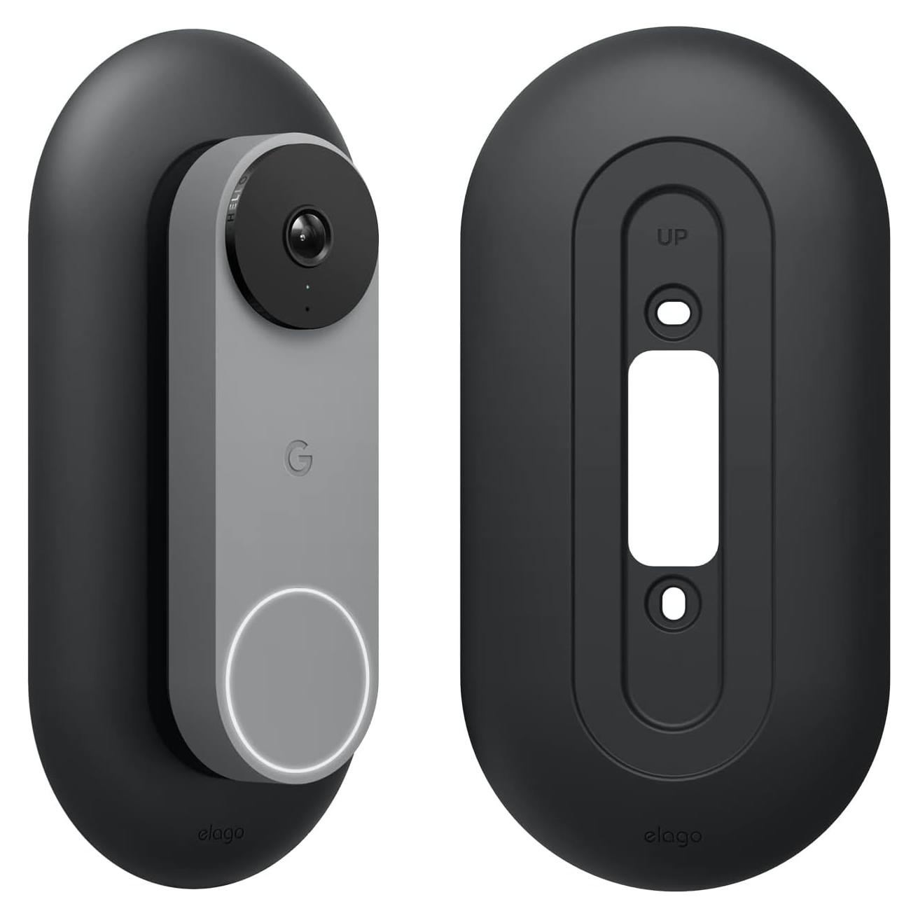 Placa de Pared elago para Timbre Google Nest Hello - Negro